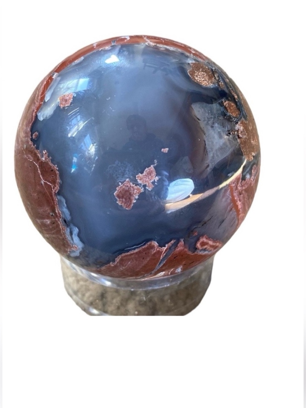 Red Volcano Agate Sphere